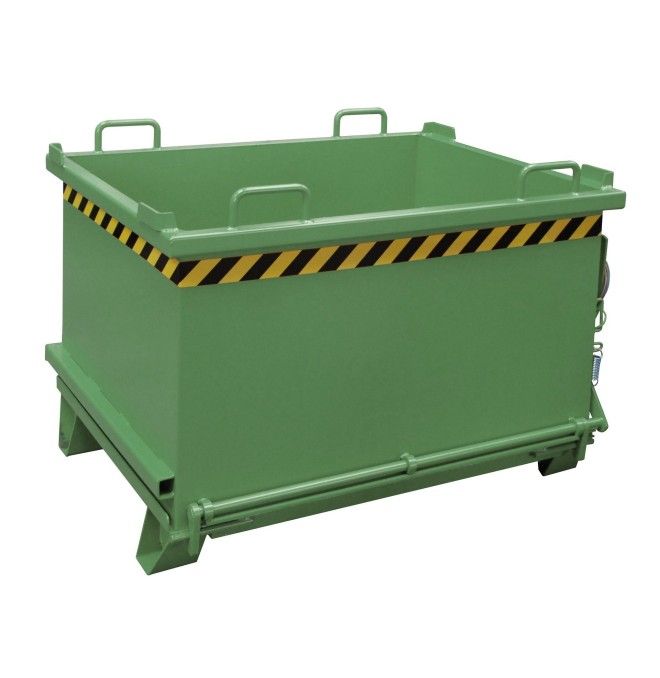 Tilting Container--Container with Drop Away Base, painted, green