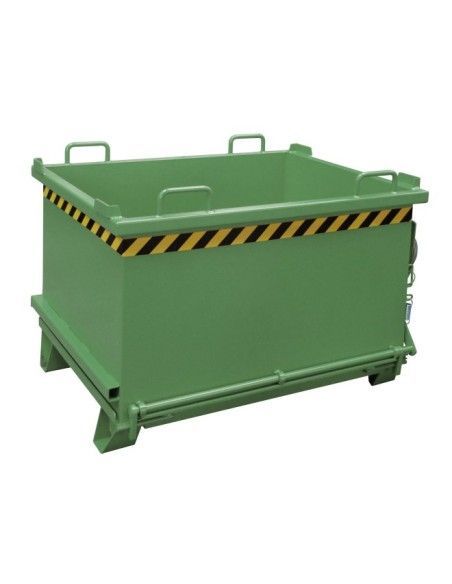 Tilting Container--Container with Drop Away Base, painted, green