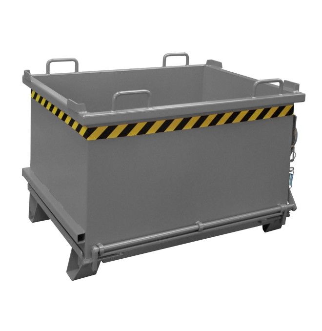 Contenitore Ribaltabile--Contenitore con base pieghevole, dipinta, topo grigio