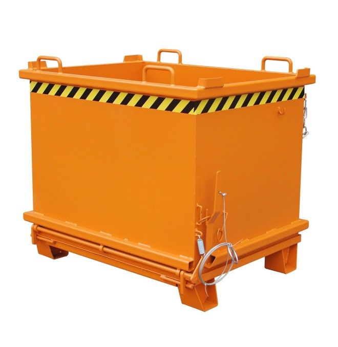 Bacs Basculants--Conteneur avec Drop Away base, peint, jaune orangé