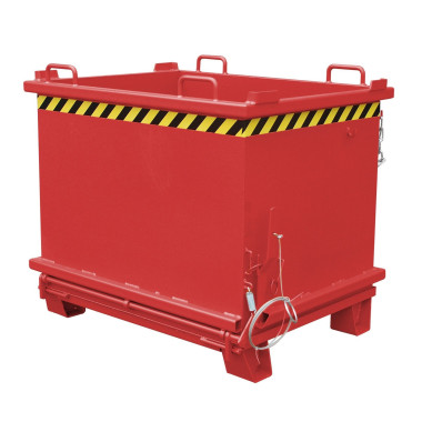 Tolvas--Contenedor con base Drop Away, pintado, Rojo fuego