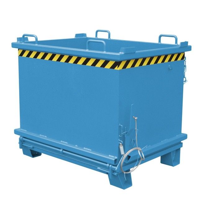 Tolvas--Contenedor con base Drop Away, pintado, azul claro