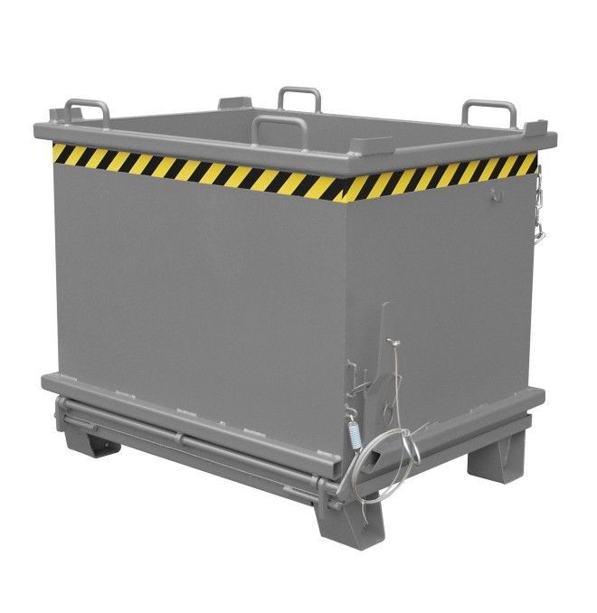 Tilting Container--Container with folding base, painted, gray mouse