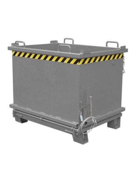 Tilting Container--Container with folding base, painted, gray mouse