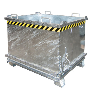 Tilting Container--Recipient with Drop Away background, hot galvanized