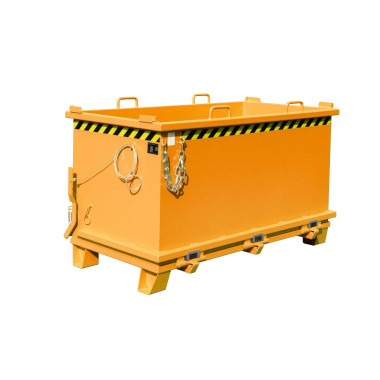 Tolvas--Contenedor con base abatible, pintado, Amarillo naranja
