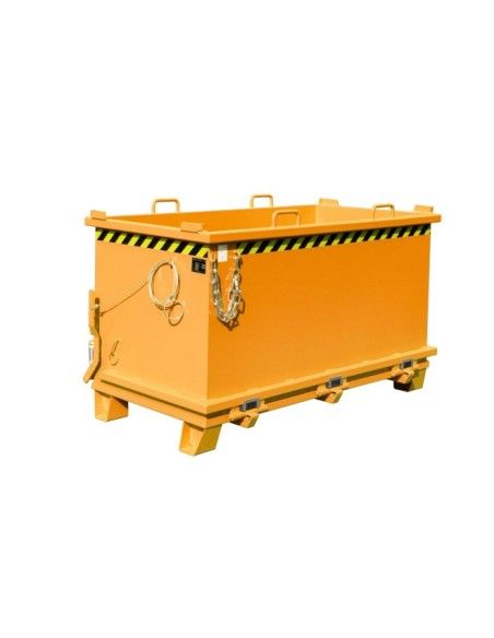 Contenitore Ribaltabile--Contenitore con base pieghevole, verniciato, giallo arancio