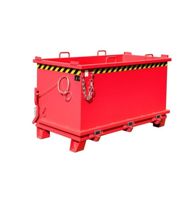 Contenitore Ribaltabile--Contenitore con goccia Base di passaggio, dipinto, fuoco rosso
