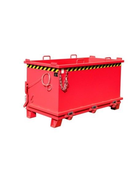 Contenitore Ribaltabile--Contenitore con goccia Base di passaggio, dipinto, fuoco rosso