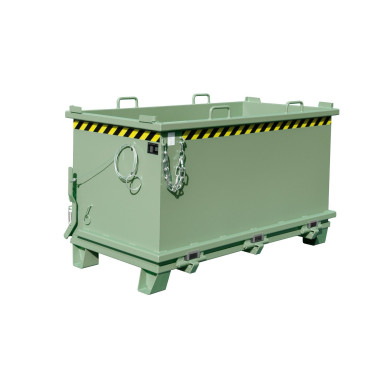 Recipiente Inclinável--Recipiente com Drop Away Base, pintado, verde