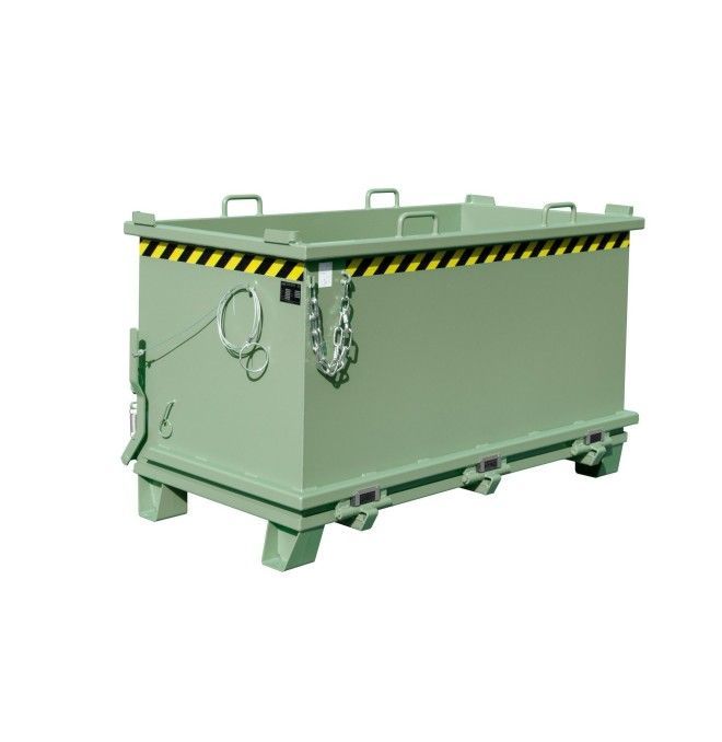 Recipiente Inclinável--Recipiente com Drop Away Base, pintado, verde