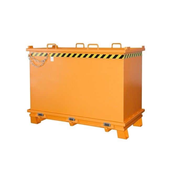 Bacs Basculants--Conteneur avec Drop Away base, peint, jaune orange