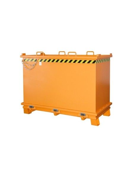 Tilting Container--Container with Drop Away base, painted, Orange yellow
