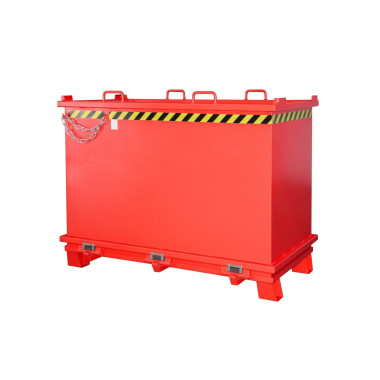 Recipiente Inclinável--Recipiente com base Drop Away, pintado, fogo vermelho