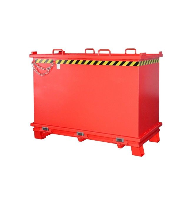 Tilting Container--Recipient with Drop Away base, painted, Red fire