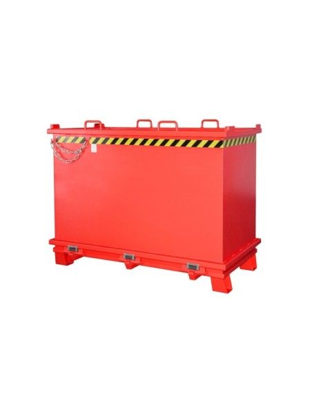 Tilting Container--Recipient with Drop Away base, painted, Red fire