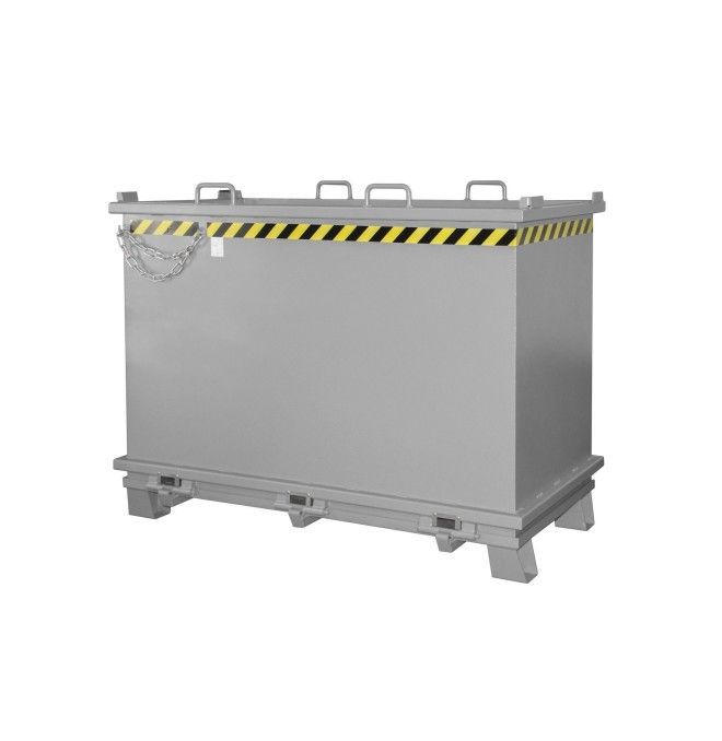 Tilting Container--Container with folding base, painted, gray mouse