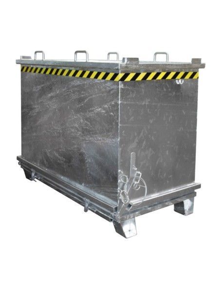 Recipiente Inclinável--Recipiente com base Drop Away, galvanizado a quente