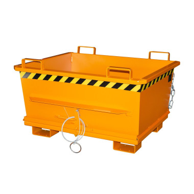 Tilting Container--Container with lower discharge 0.5m3 and 1000kg capacity, Orange yellow 2