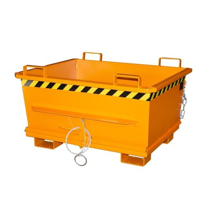 Kippbehälter--Container mit niedrigerer entladung 0,5m3 und 1000kg kapazität, Orange gelb