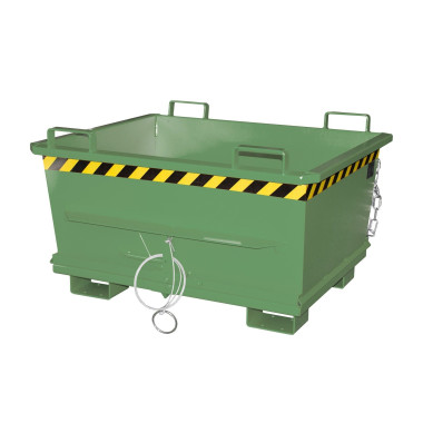 Recipiente Inclinável--Recipiente com Drop Away Base, pintado, verde