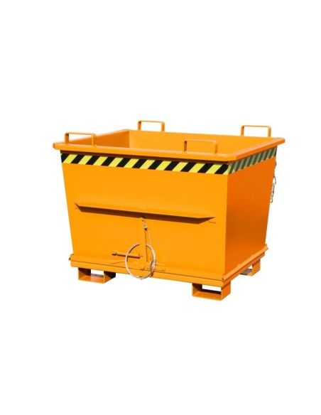 Recipiente Inclinável--Recipiente com base dobrável, pintado, amarelo laranja