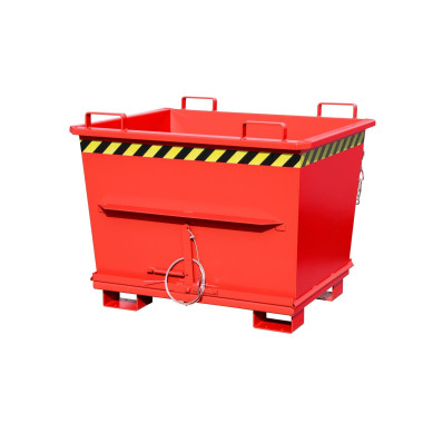 Tilting Container--Container with Drop Away Base, painted, red fire