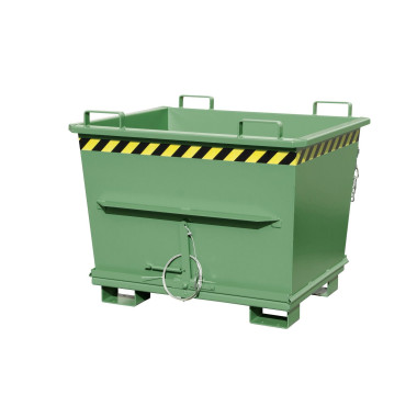 Recipiente Inclinável--Recipiente com Drop Away Base, pintado, verde