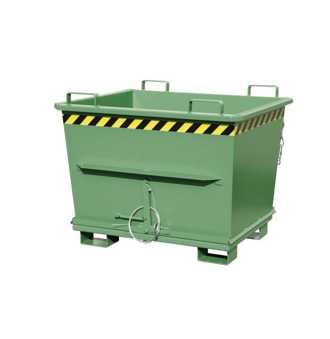 Kippbehälter--Container mit Drop Away Base, lackiert, grün