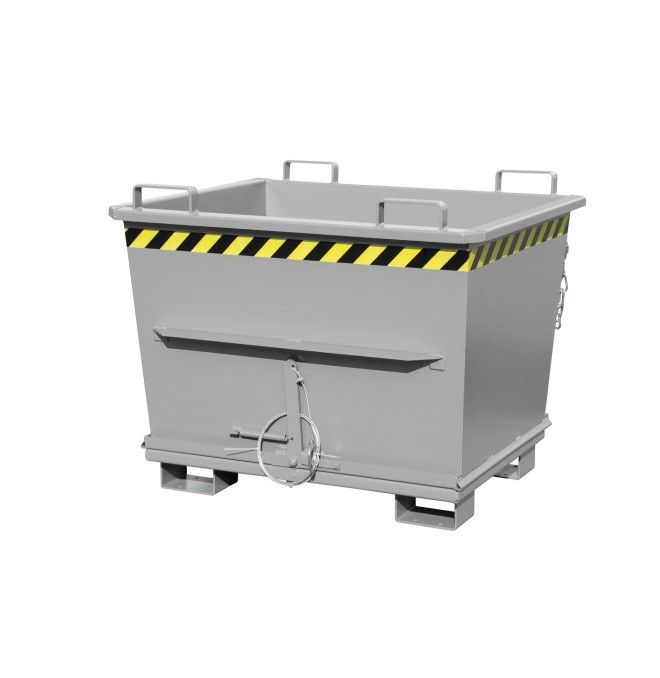 Tilting Container--Container with folding base, painted, gray mouse