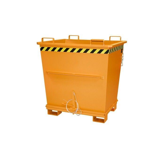 Kippbehälter--Container mit Drop Away Base, lackiert, Orange Gelb