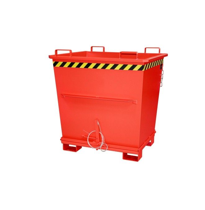 Tolvas--Contenedor con Base Drop Away, pintado, Rojo fuego