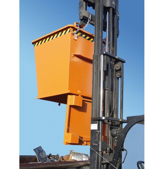 Tilting Container--Container with Drop Away Base, painted, Light Blue