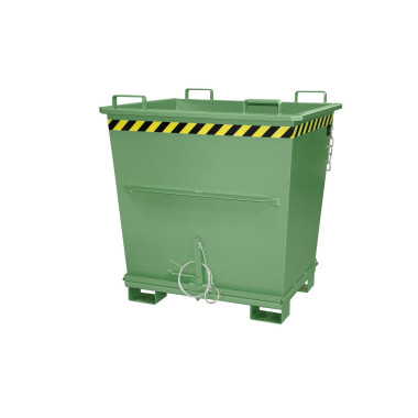 Recipiente Inclinável--Recipiente com Drop Away Base, pintado, verde