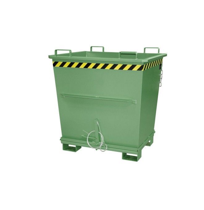 Tilting Container--Container with Drop Away Base, painted, green