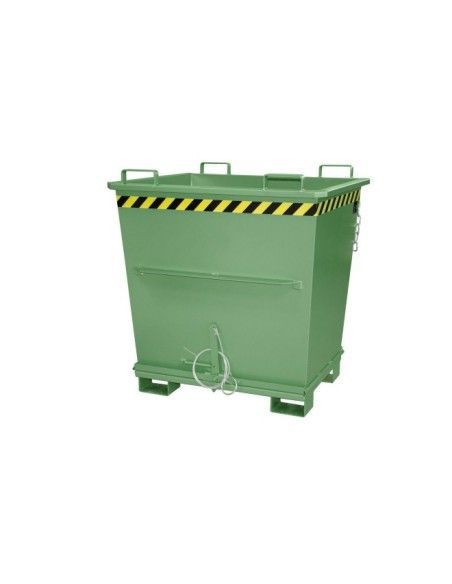 Tilting Container--Container with Drop Away Base, painted, green