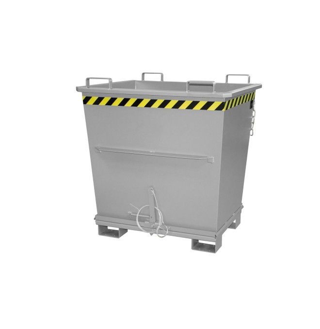 Tilting Container--Container with folding base, painted, gray mouse