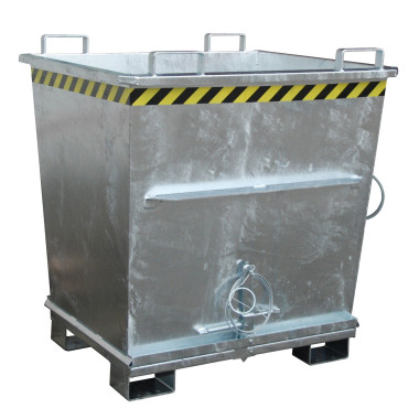 Recipiente Inclinável--Recipiente com gota Base de vias, galvanizado a quente