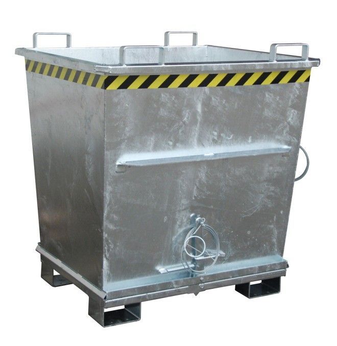 Contenitore Ribaltabile--Contenitore con goccia Base di passaggio, zincato a caldo