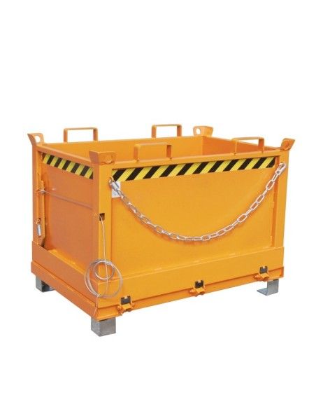 Bacs Basculants--Conteneur avec Drop Away base, peint, jaune orangé