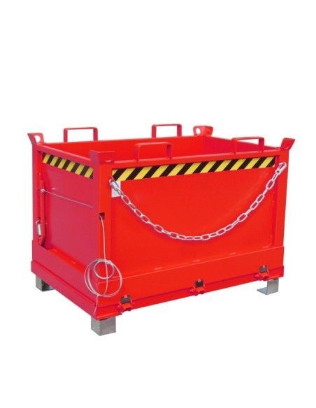Tilting Container--Container with lower discharge color red fire