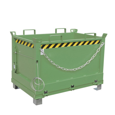 Bacs Basculants--Conteneur avec Drop Away base, peint, vert