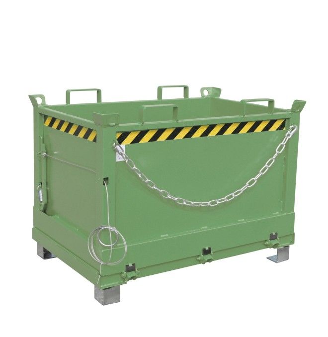 Tolvas--Contenedor con base Drop Away, pintado, verde Reseda