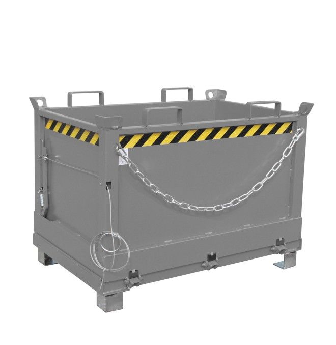 Bacs Basculants--Conteneur avec Drop Base de chemin, peint, souris grise