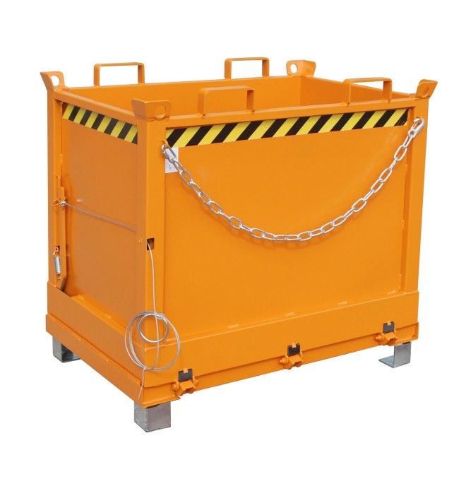 Contenitore Ribaltabile--Contenitore con goccia Base, verniciato, giallo arancio