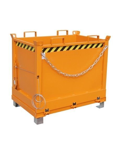 Contenitore Ribaltabile--Contenitore con goccia Base, verniciato, giallo arancio