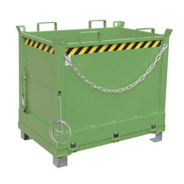 Tolvas--Contenedor con base Drop Away, pintado, verde Reseda