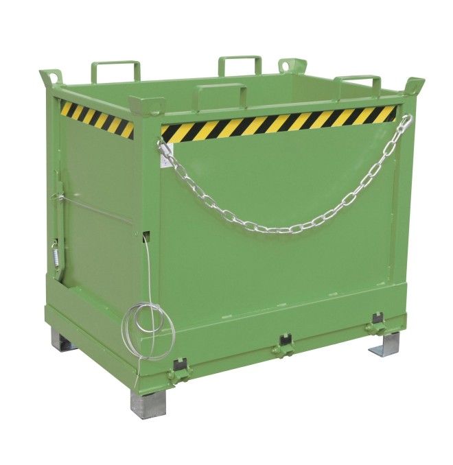 Kippbehälter--Container mit Tropfen Away-Basis, lackiert, grün
