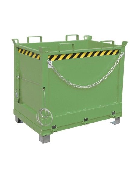 Bacs Basculants--Conteneur avec Drop Away base, peint, vert