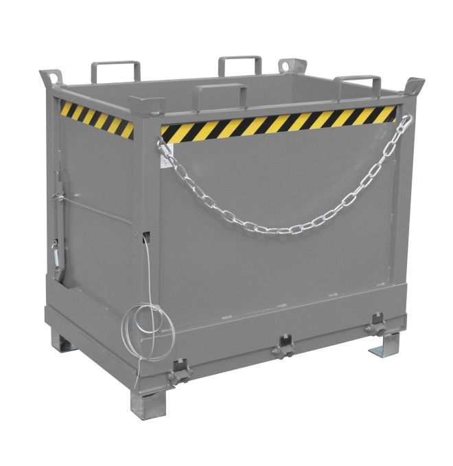 Kippbehälter--Container mit Tropfen Away-Basis, lackiert, graue Maus